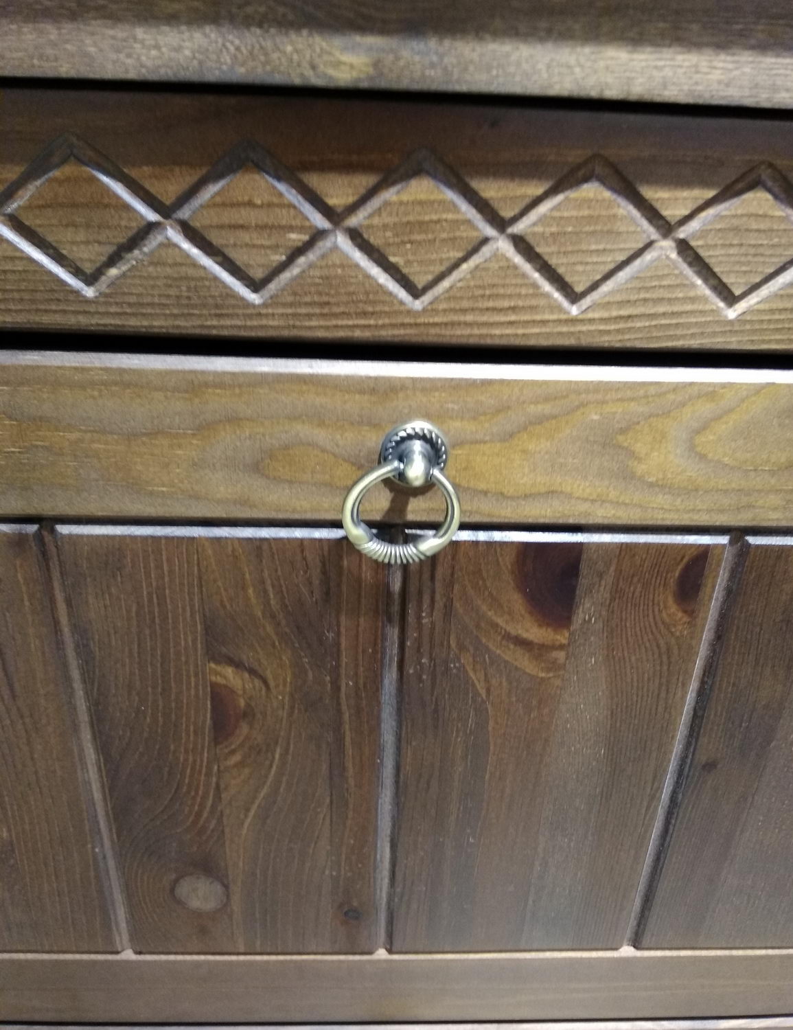 Тумба массив сосны Дания для обуви №1