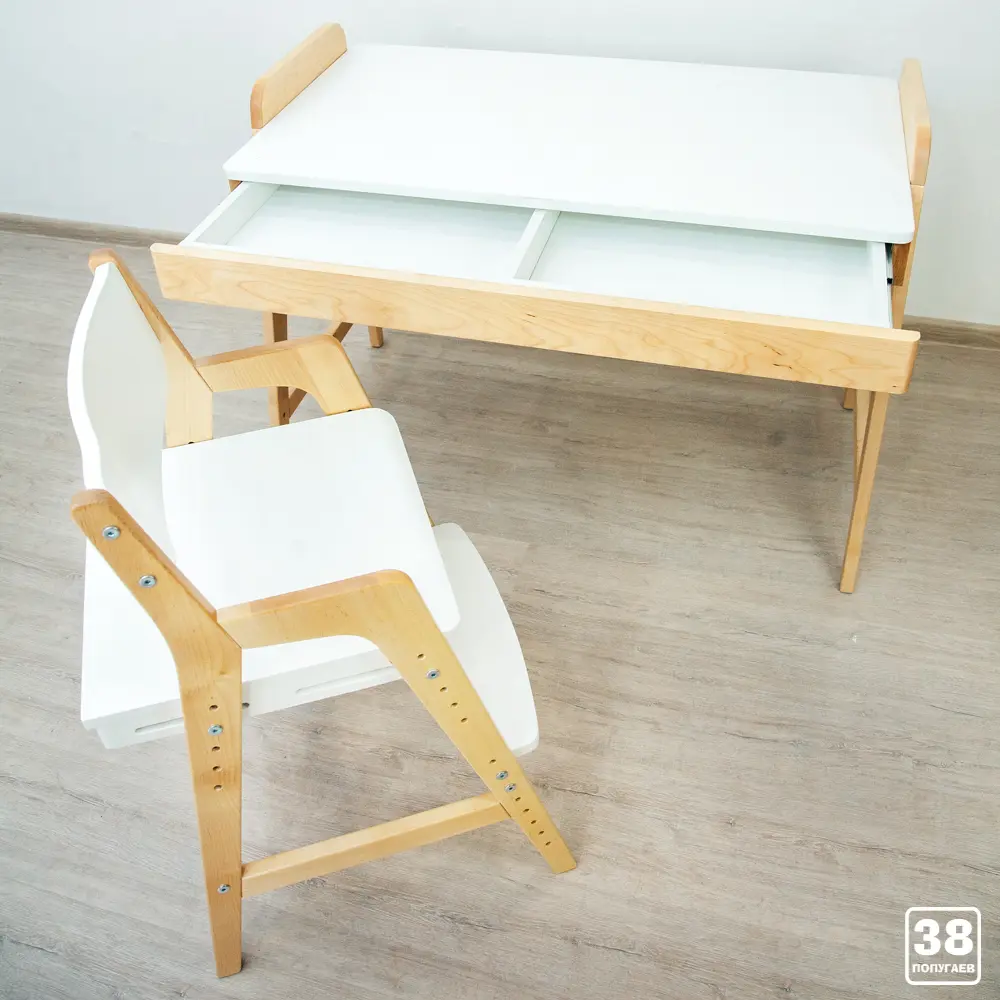 Стул массив березы Rabbit Wood Вуди лак-белый