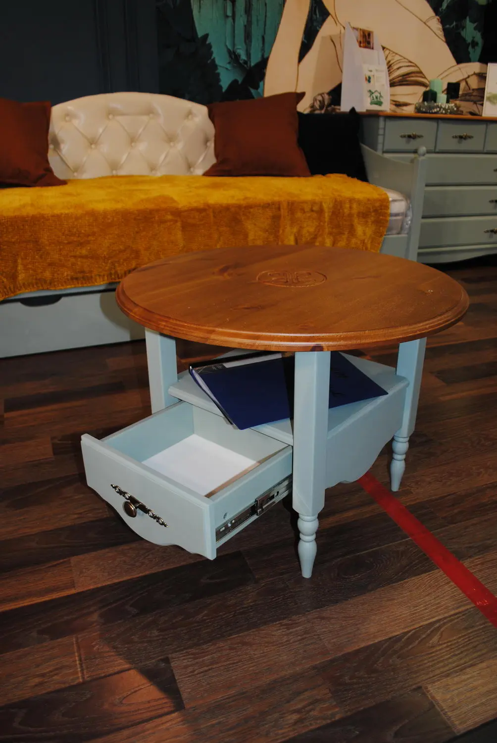 Тумба массив сосны с ящиком Валенсия 2-29 сосна