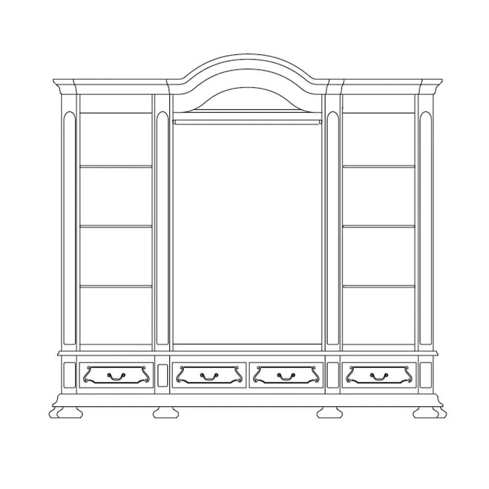 Шкаф четырехдверный Бонифачо ГМ 6219