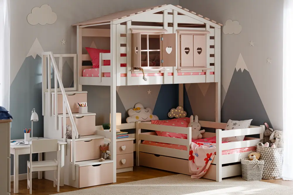 Лесенка комод для двухъярусной кровати ТК