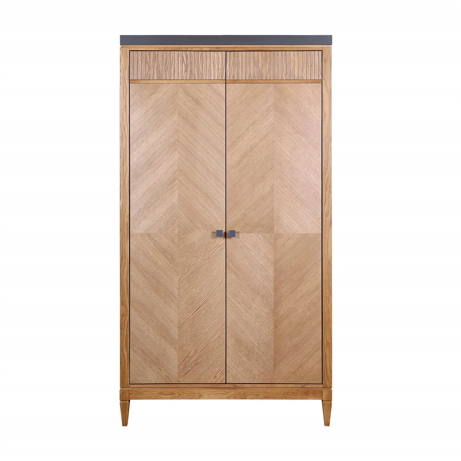 Шкаф для одежды из дуба "Фокстрот" 22B ромб (дуб натуральный/бетон)