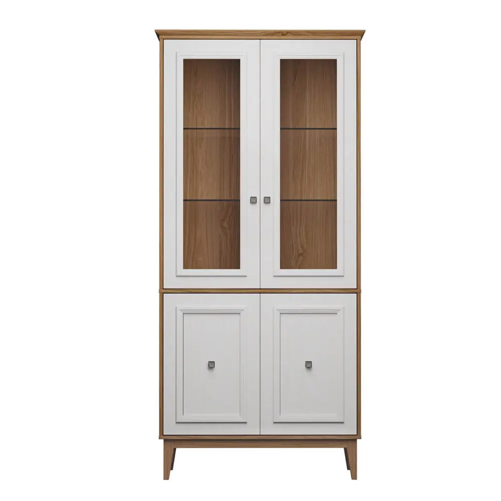 Шкаф с витриной массив дуба Торонто ГМ 1492