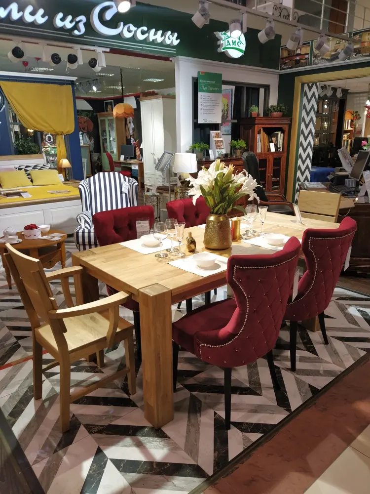 Стол обеденный массив дуба Аляска 2200*1000 (нога 140) "Премиум"