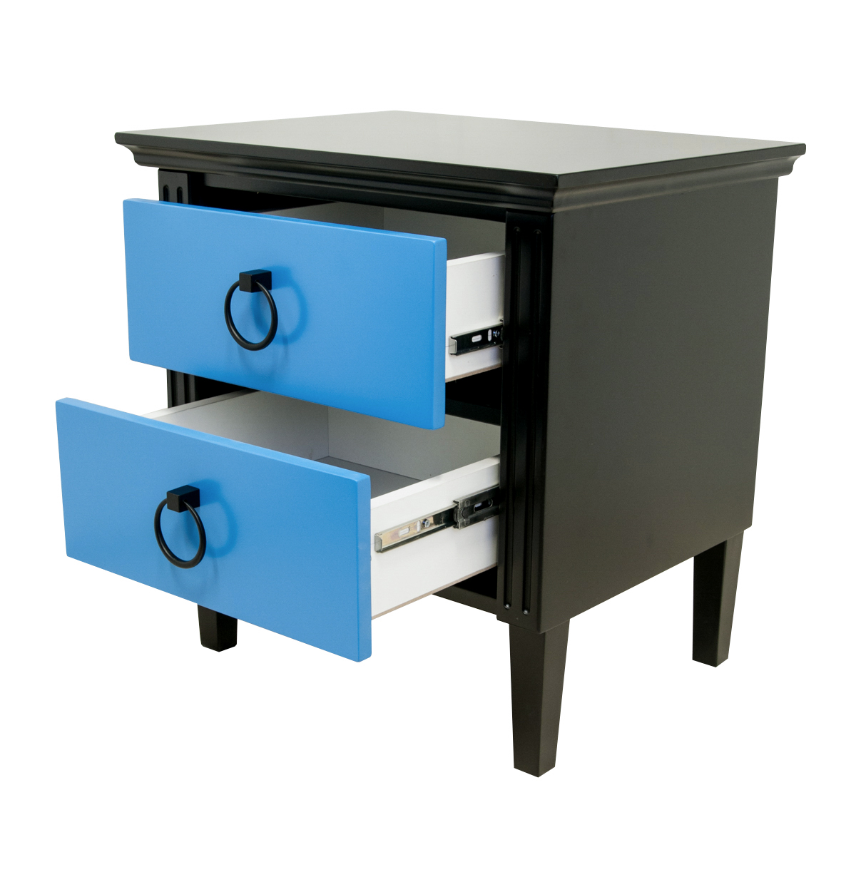 Тумба Черно-голубая тумба Nort blue модерн