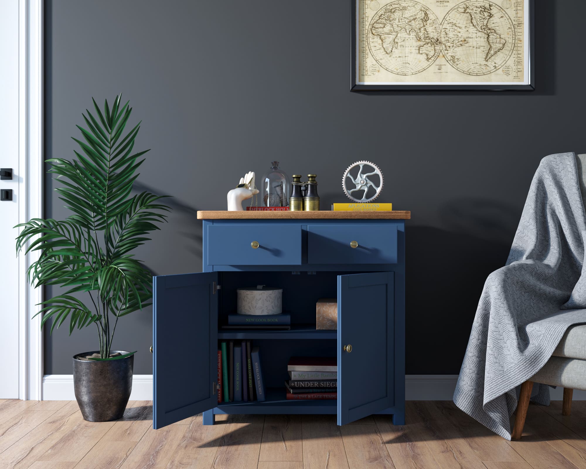 Комод из дерева "Jules Verne" две дверки два ящика