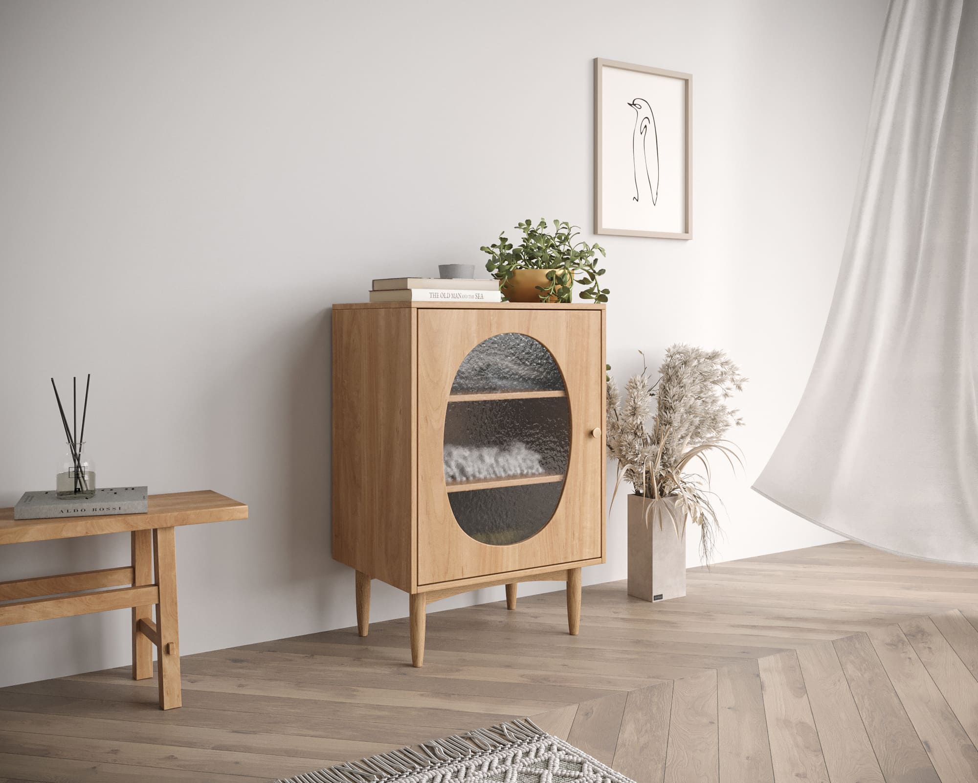 Тумба "Bubble" с одной дверкой арт BBL02