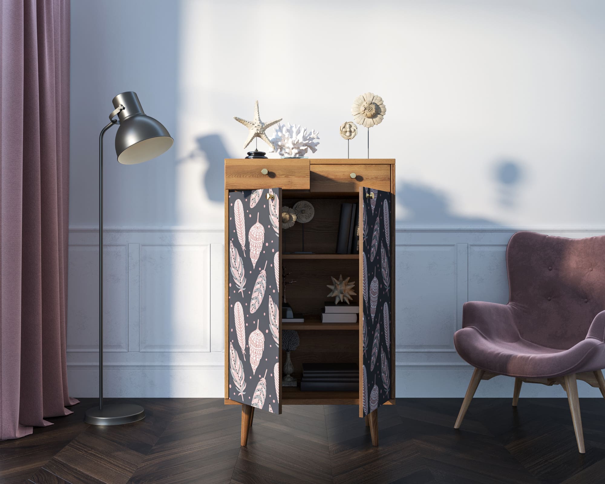 Комод "Berber" два ящика и дверки