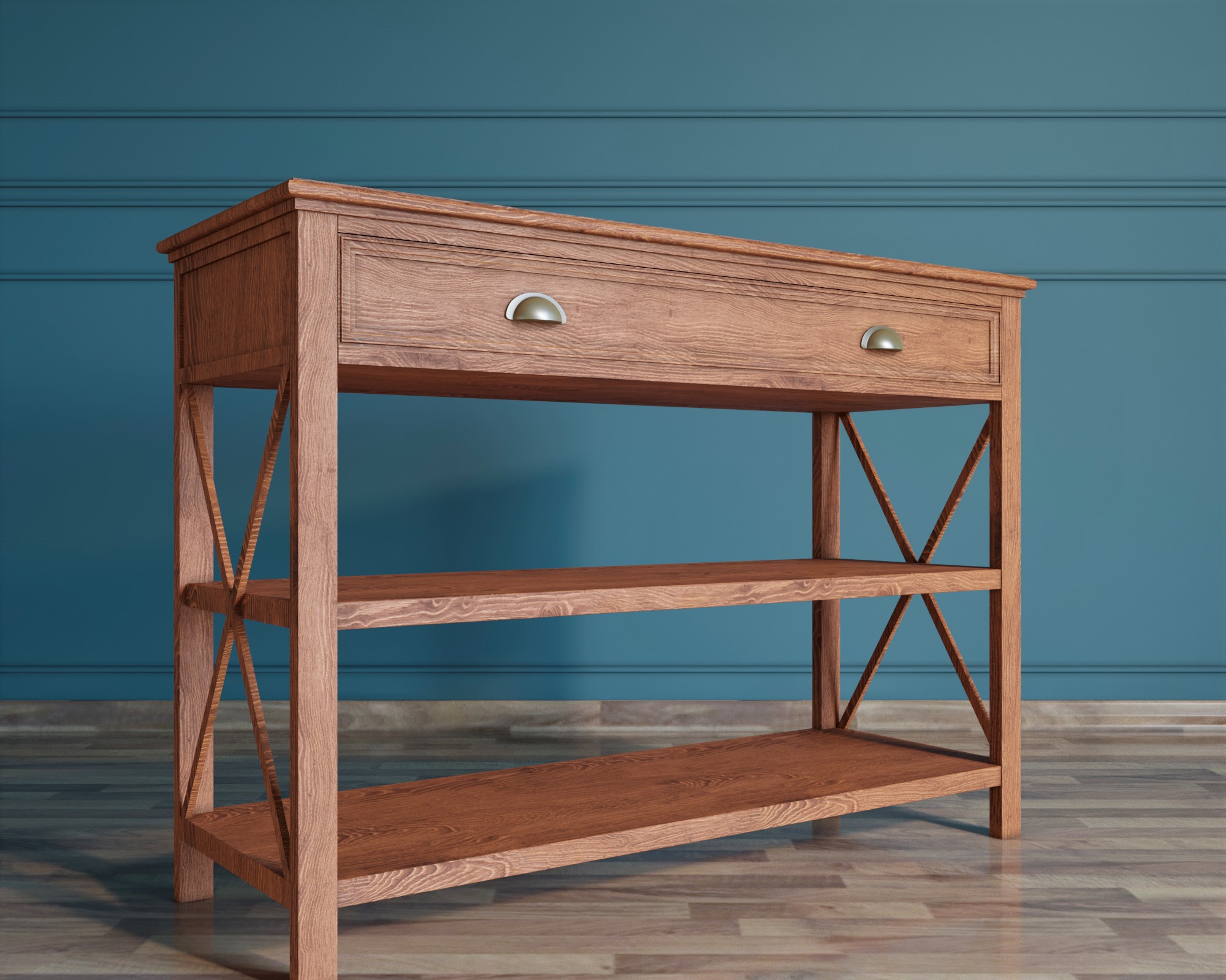 Консоль деревянная с ящиком "Palermo natural"