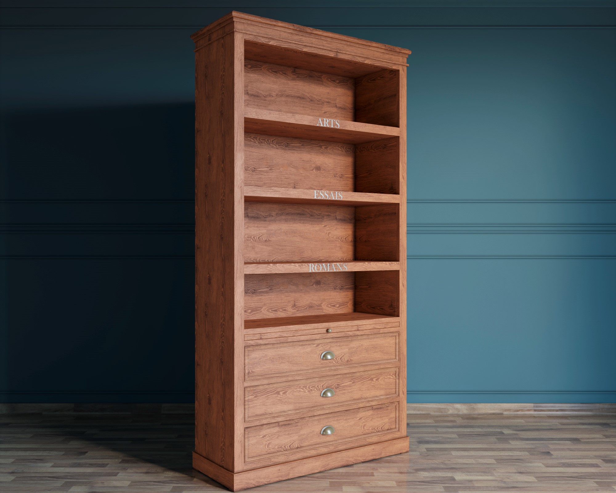 Стеллаж из дерева "Palermo natural" с ящиками