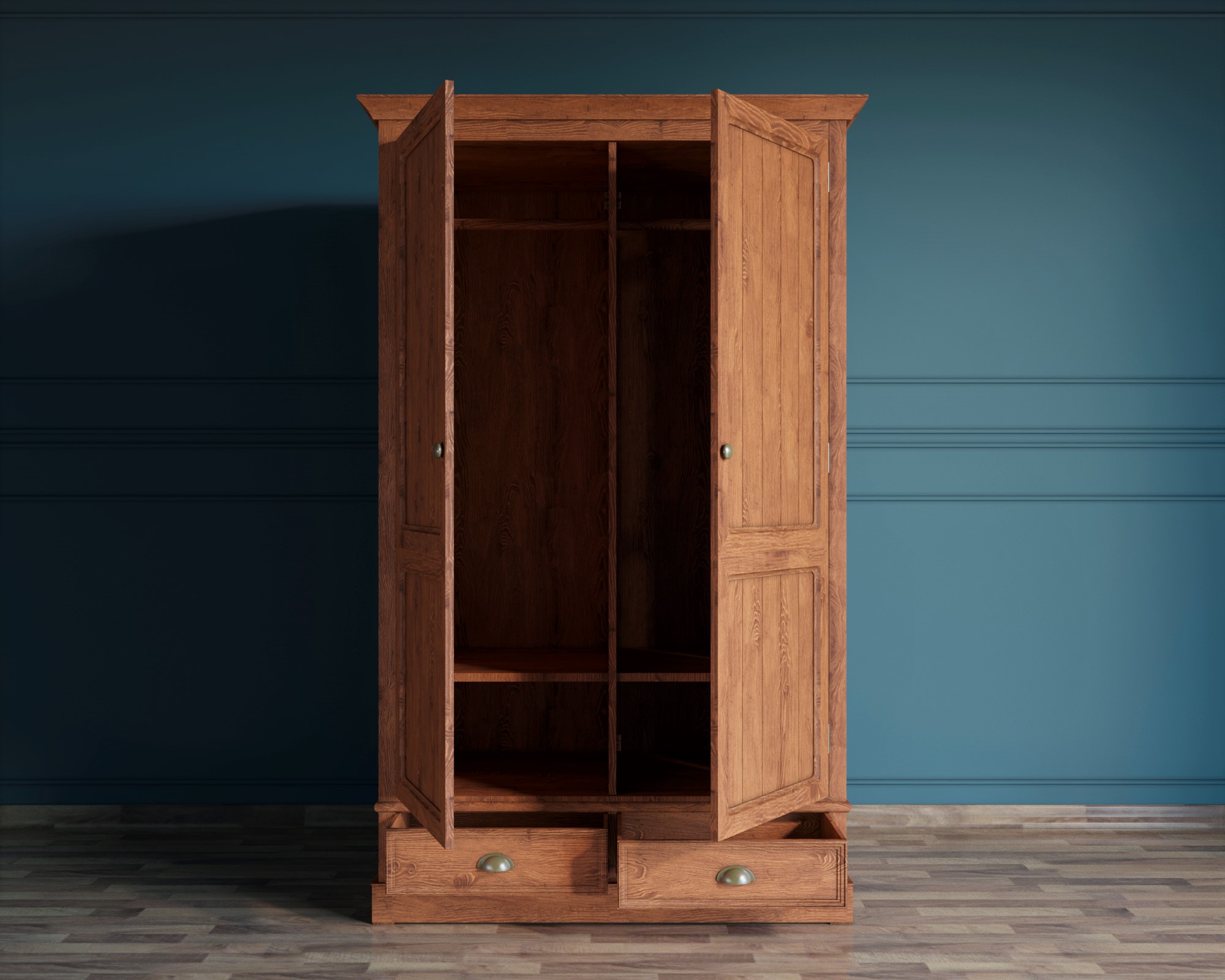 Шкаф двустворчатый с ящиками "Palermo natural"