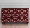 Бордовый комод массив «Emerald» 6 ящиков