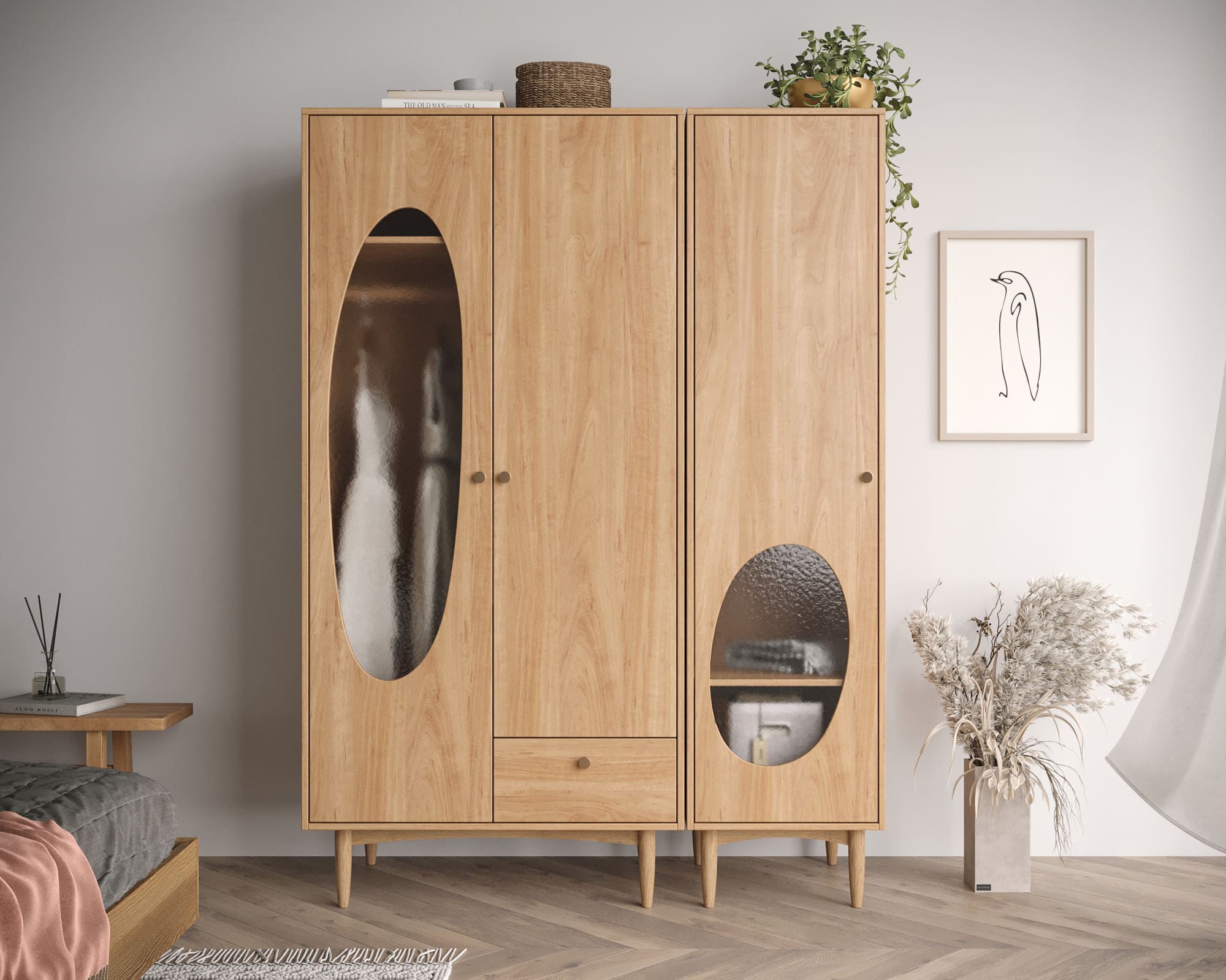 Шкаф трехстворчатый Bubble арт BBL114