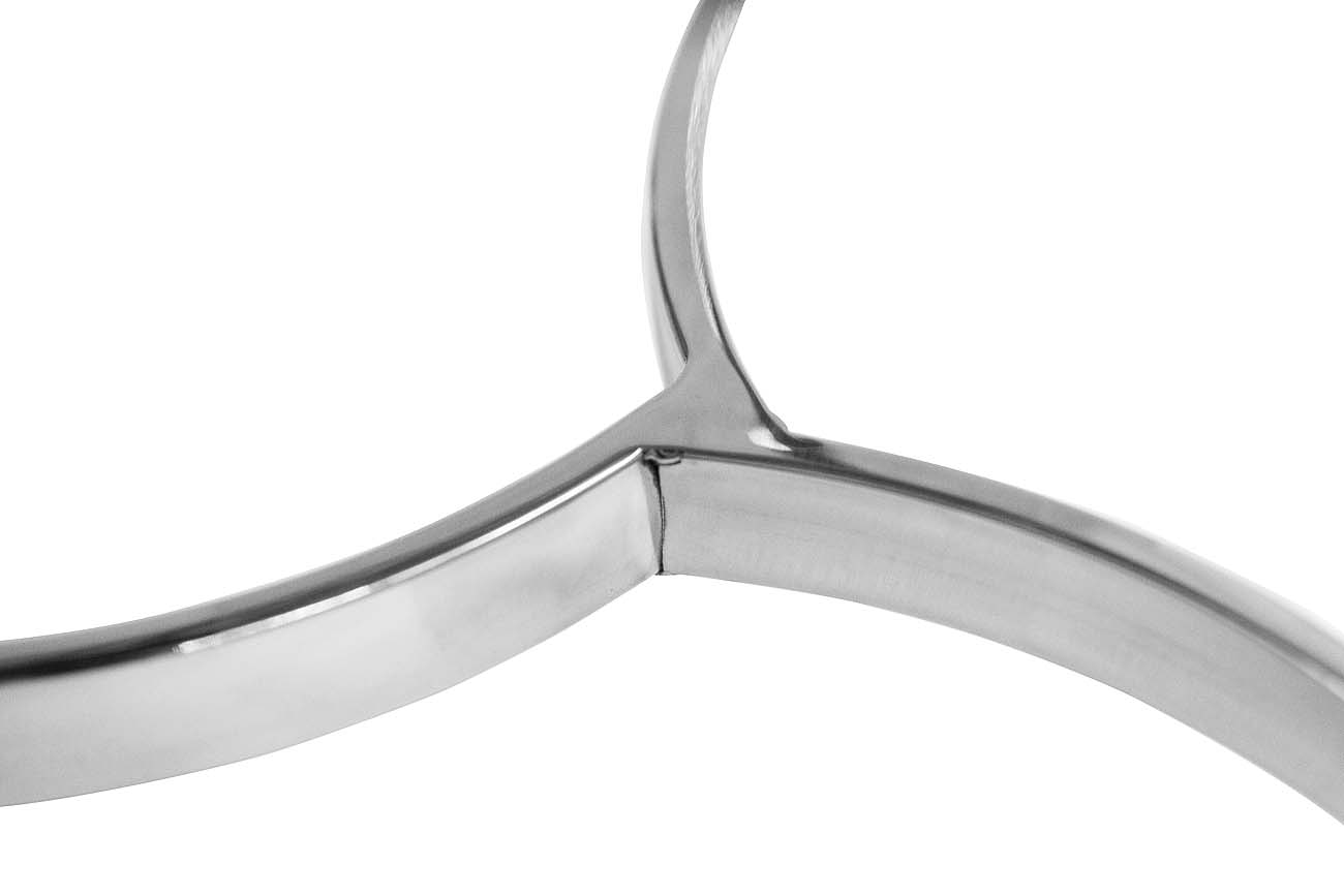 13RXFS5080M-SILVER Стол журнальный стекло черн./серебро