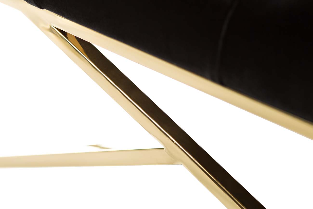 GY-BEN7835GOLD-BL Банкетка велюр черный/золото