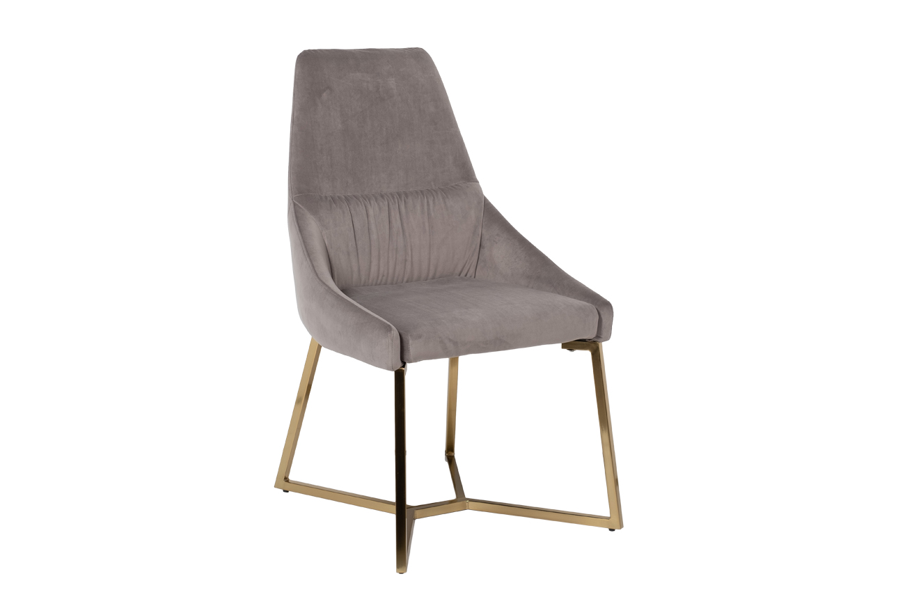 30C-1185 GRE Стул велюр серый на метал.основании
