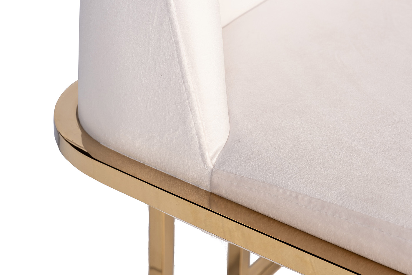 GY-DC8365GOLD-CR Стул велюр кремовый/золото