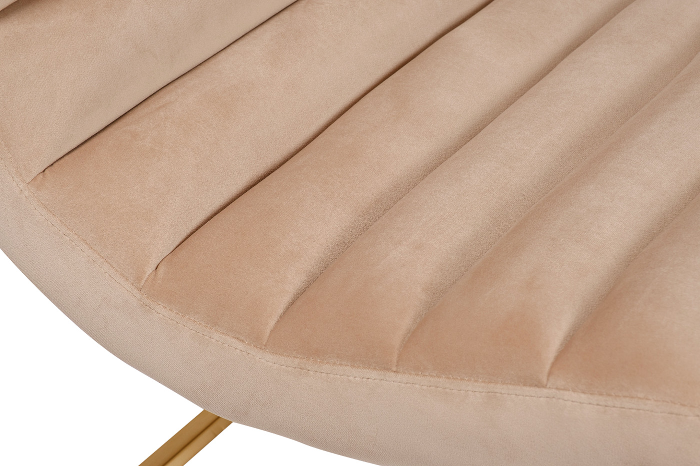 46AS-3039KRES-BEZH Кресло, велюр бежевый/ матовое золото