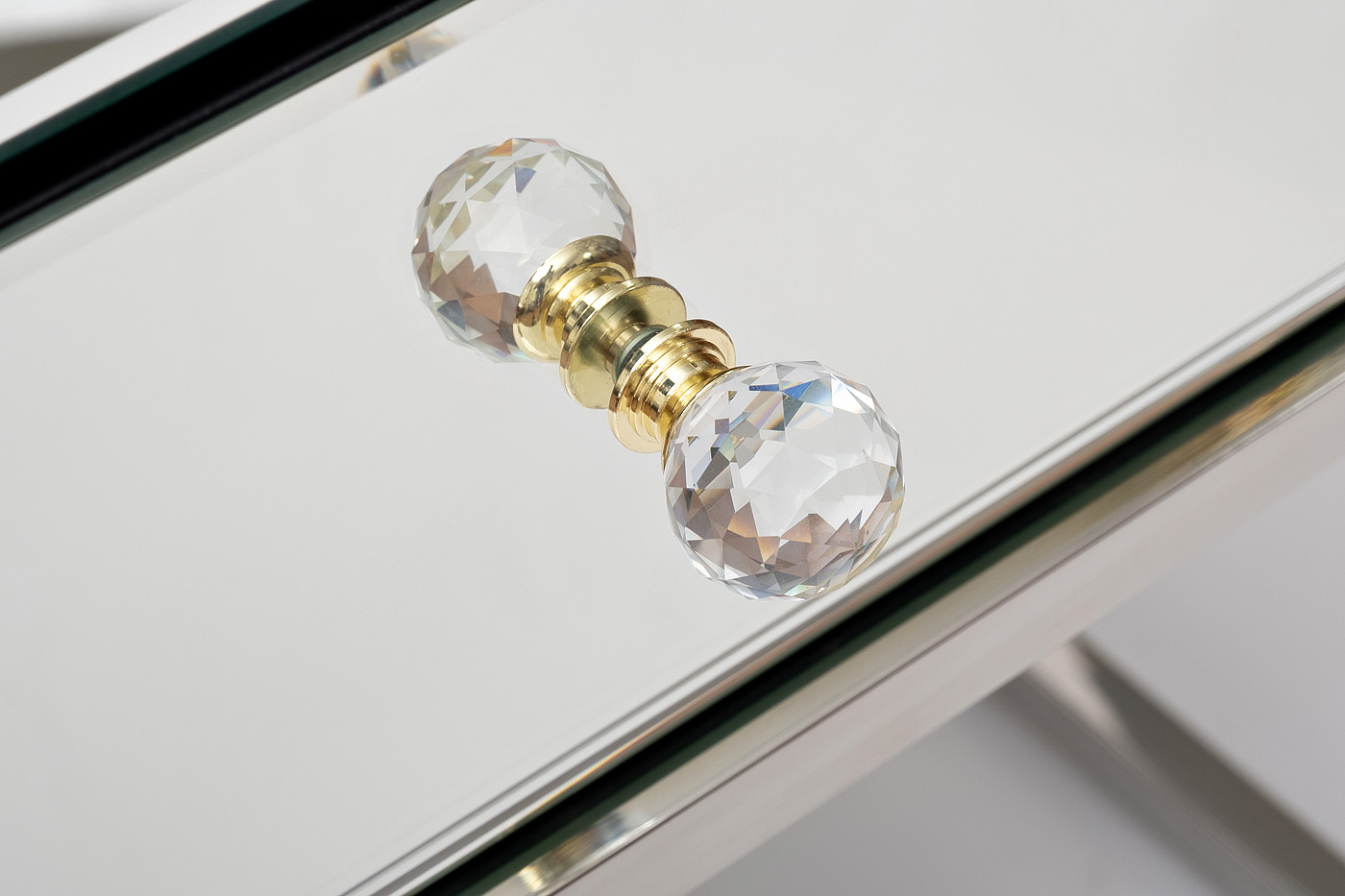 KFG131 Тумба зерк. с ящиком каркас н/ж сталь хром