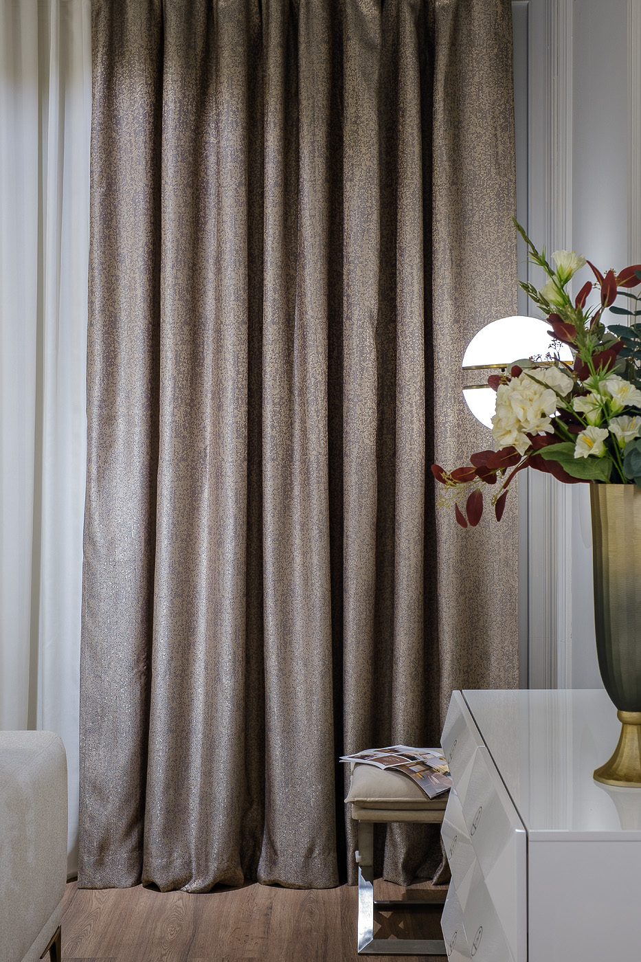 121GD-TEL05-PORT ZOL Портьера BARI золотая