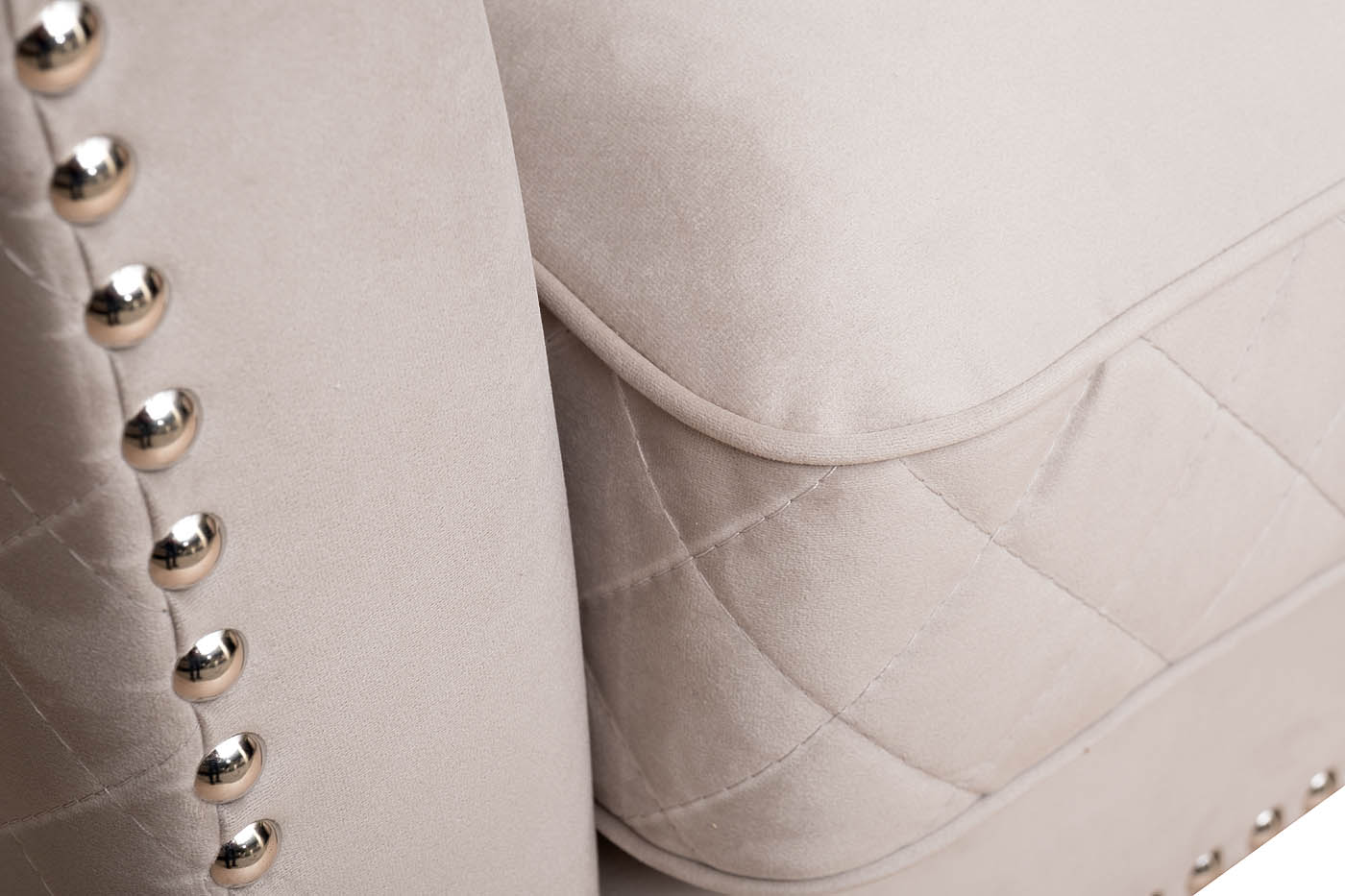 Диван Sorrento 250 трехместный, велюр светло-серый Colt030-SVBEG