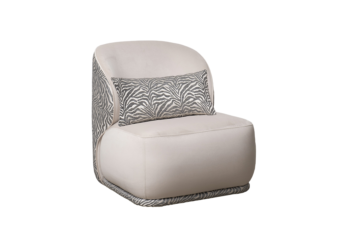 Кресло Capri Basic, бежевый/ принт Colt002+Ana Beg