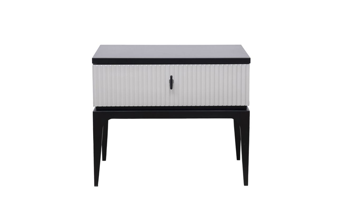 GD-00004 Тумбочка прикроватная Este черно/серая