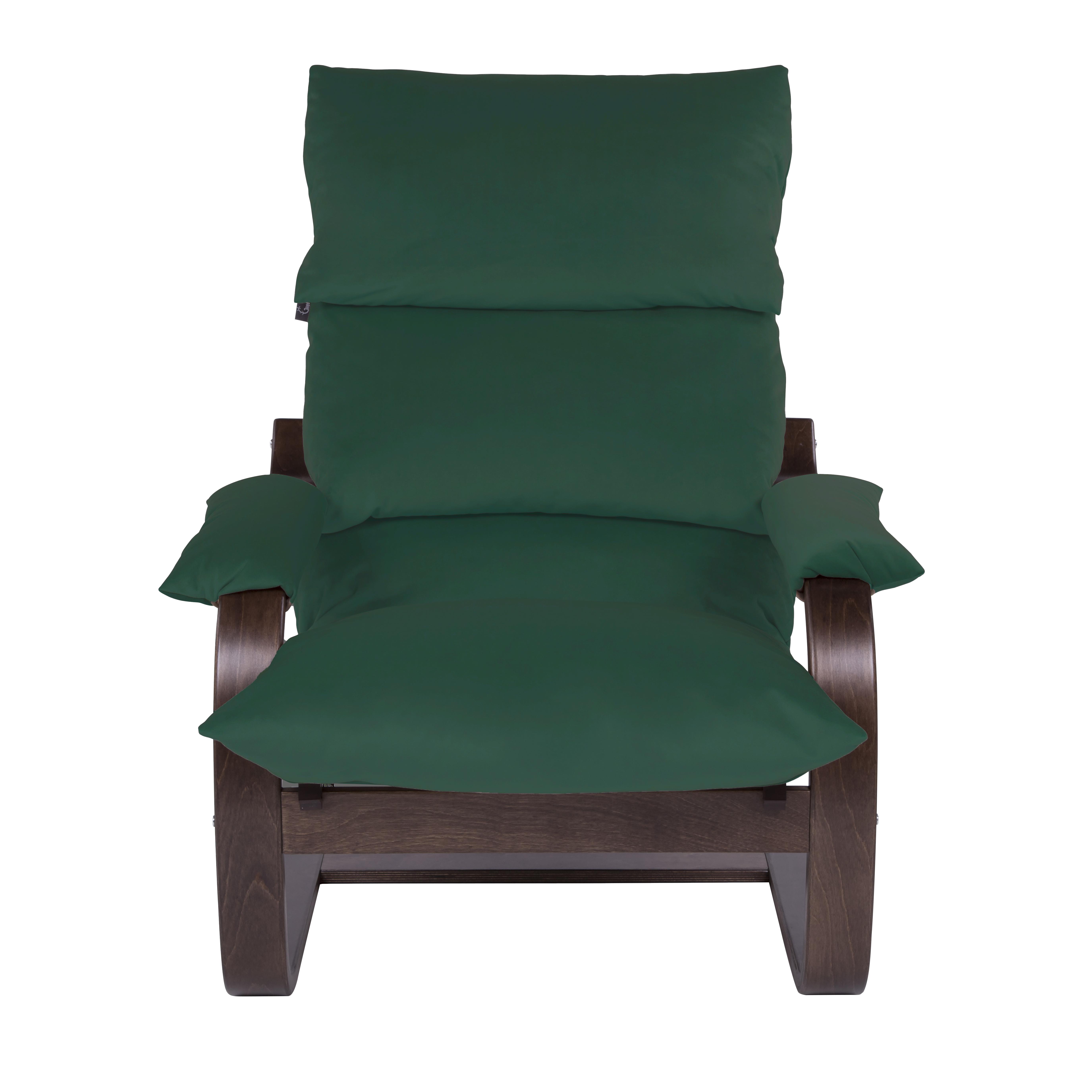 кресло Онега Фреш 25 зелёный каркас Орех