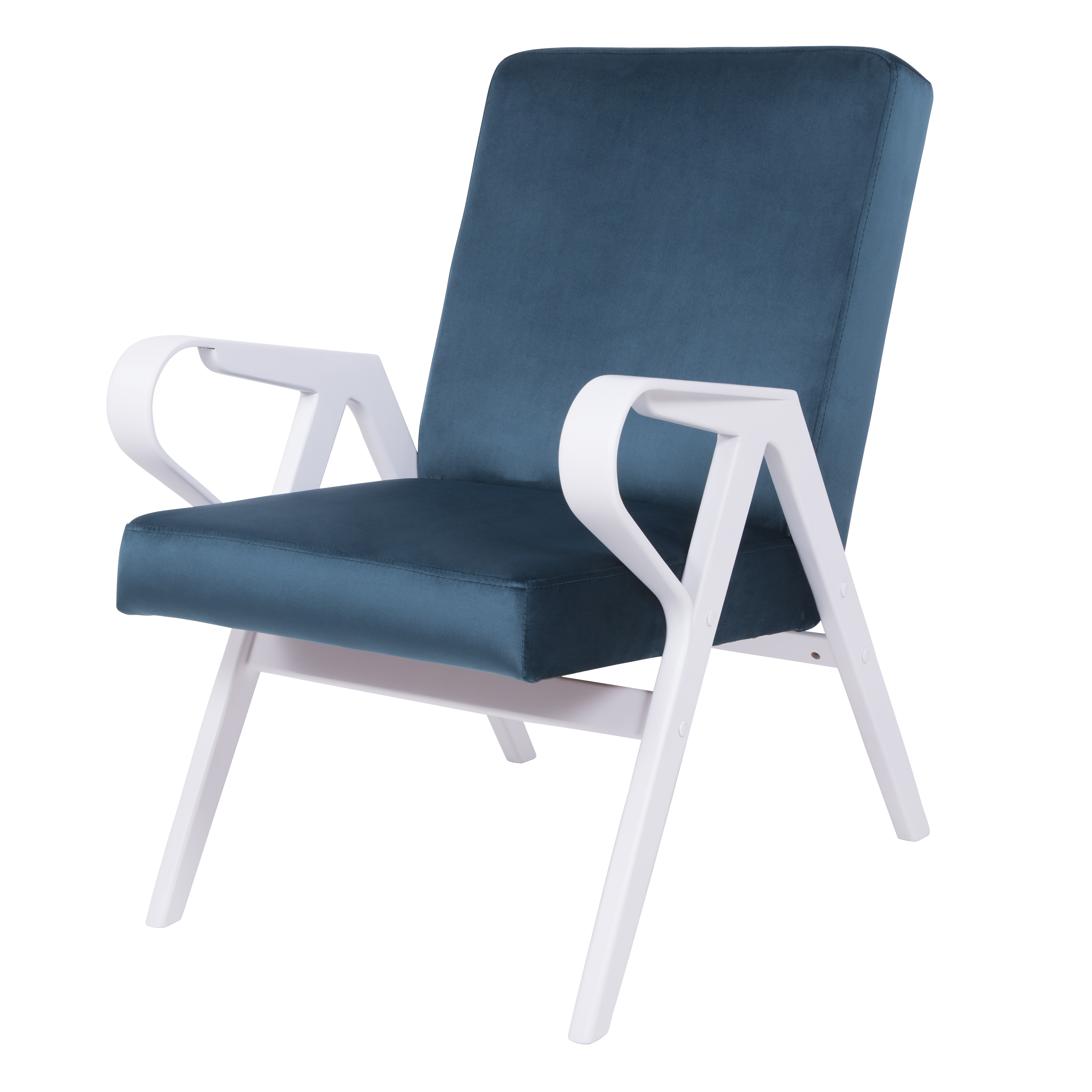 кресло Форест Малахит каркас Белый