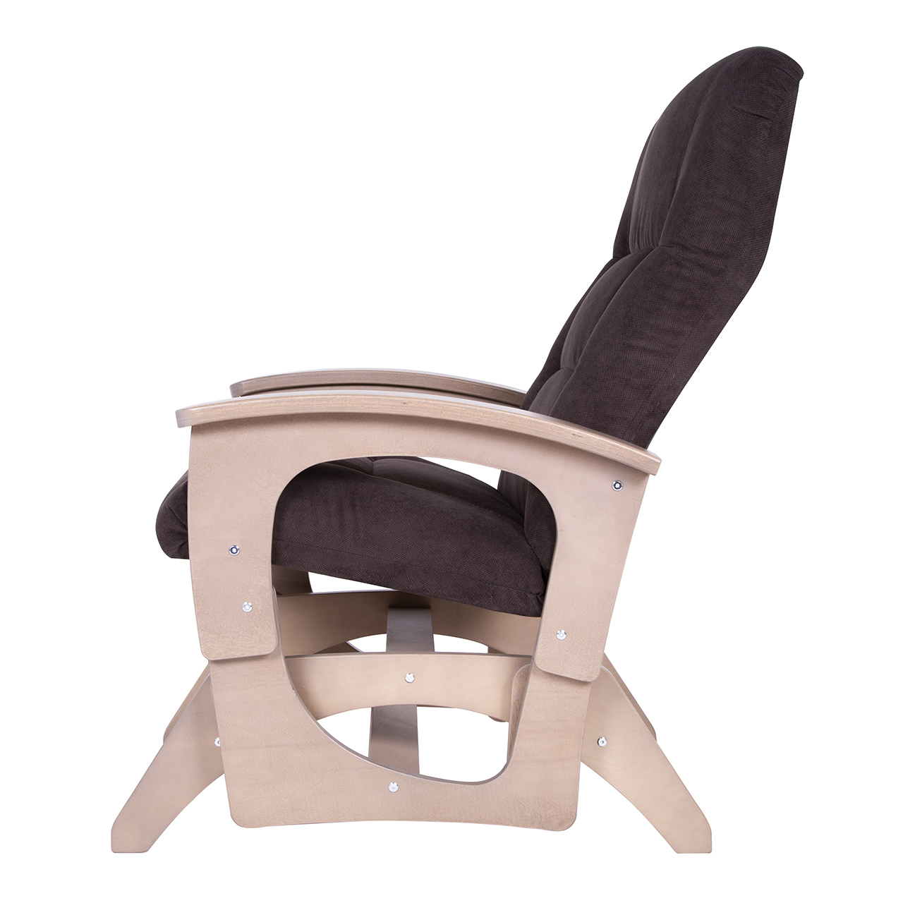 кресло-качалка глайдер Орион Грей браун каркас Шимо