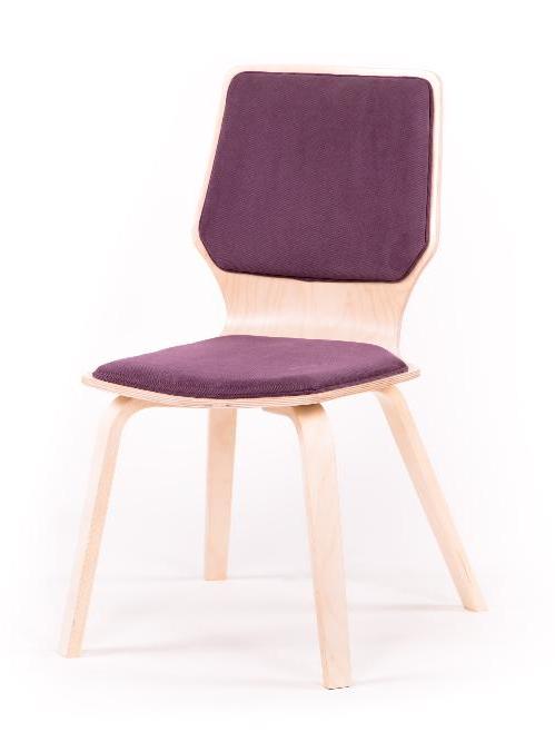 стул Бертран Лиловый каркас Берёза белая
