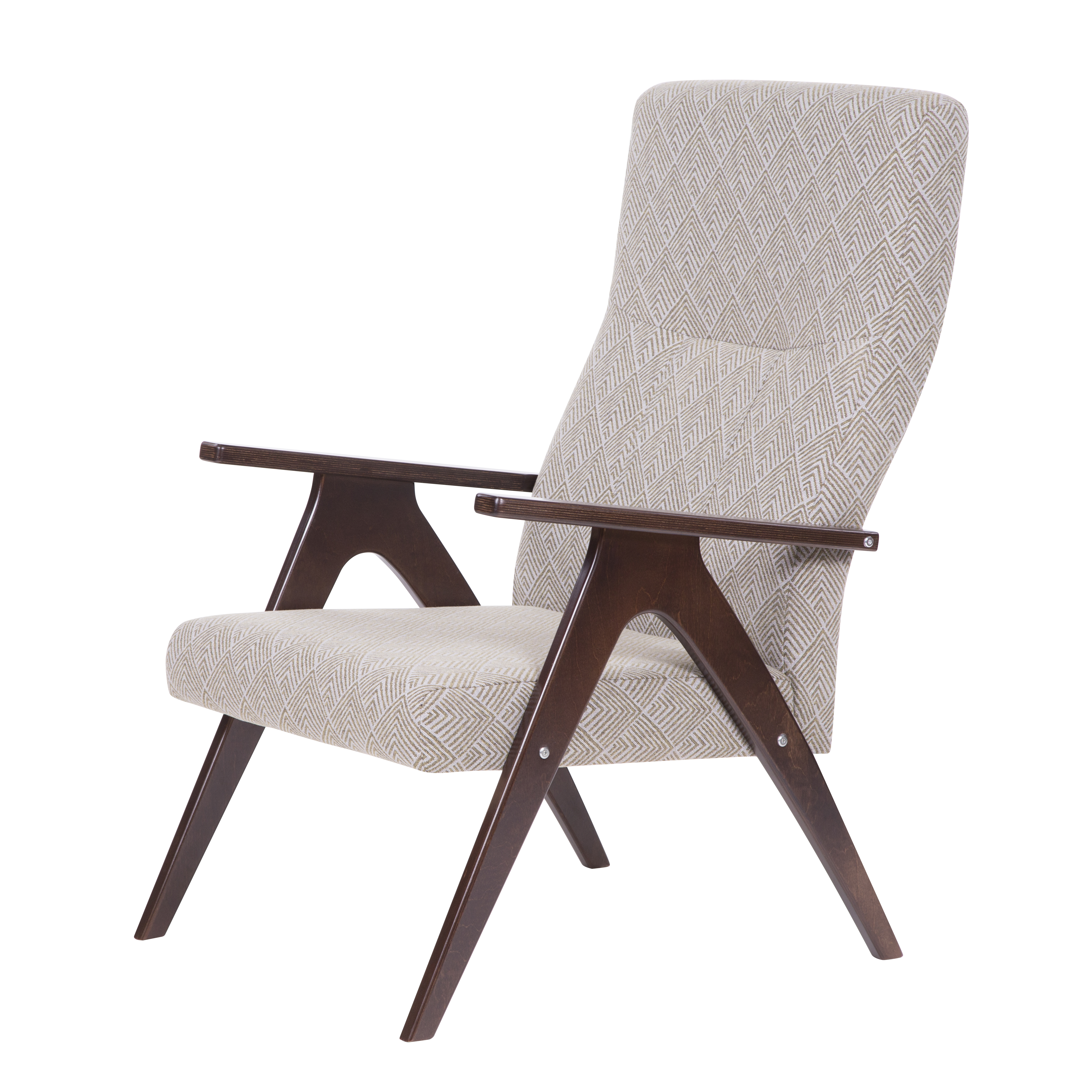 кресло Оскар Графит каркас Орех