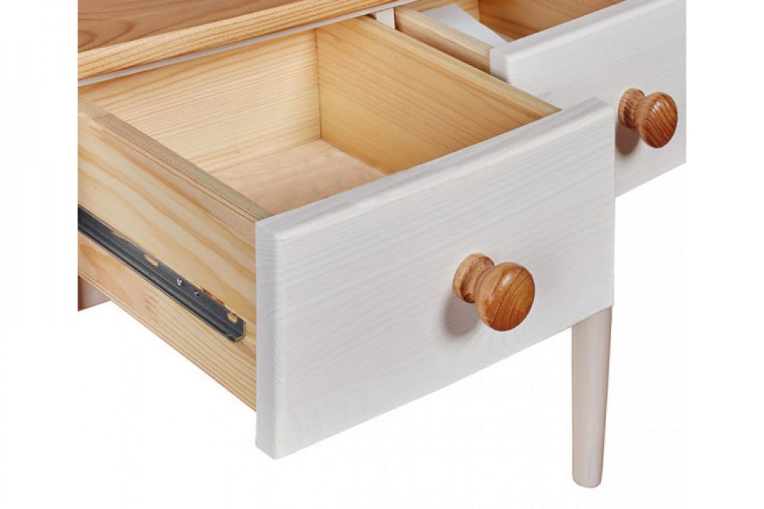 Стол туалетный 3 ящика Консолеа со стулом Форест (белый/антик)