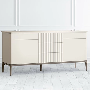 Комод с 3 ящиками белый большой Pr07NTE