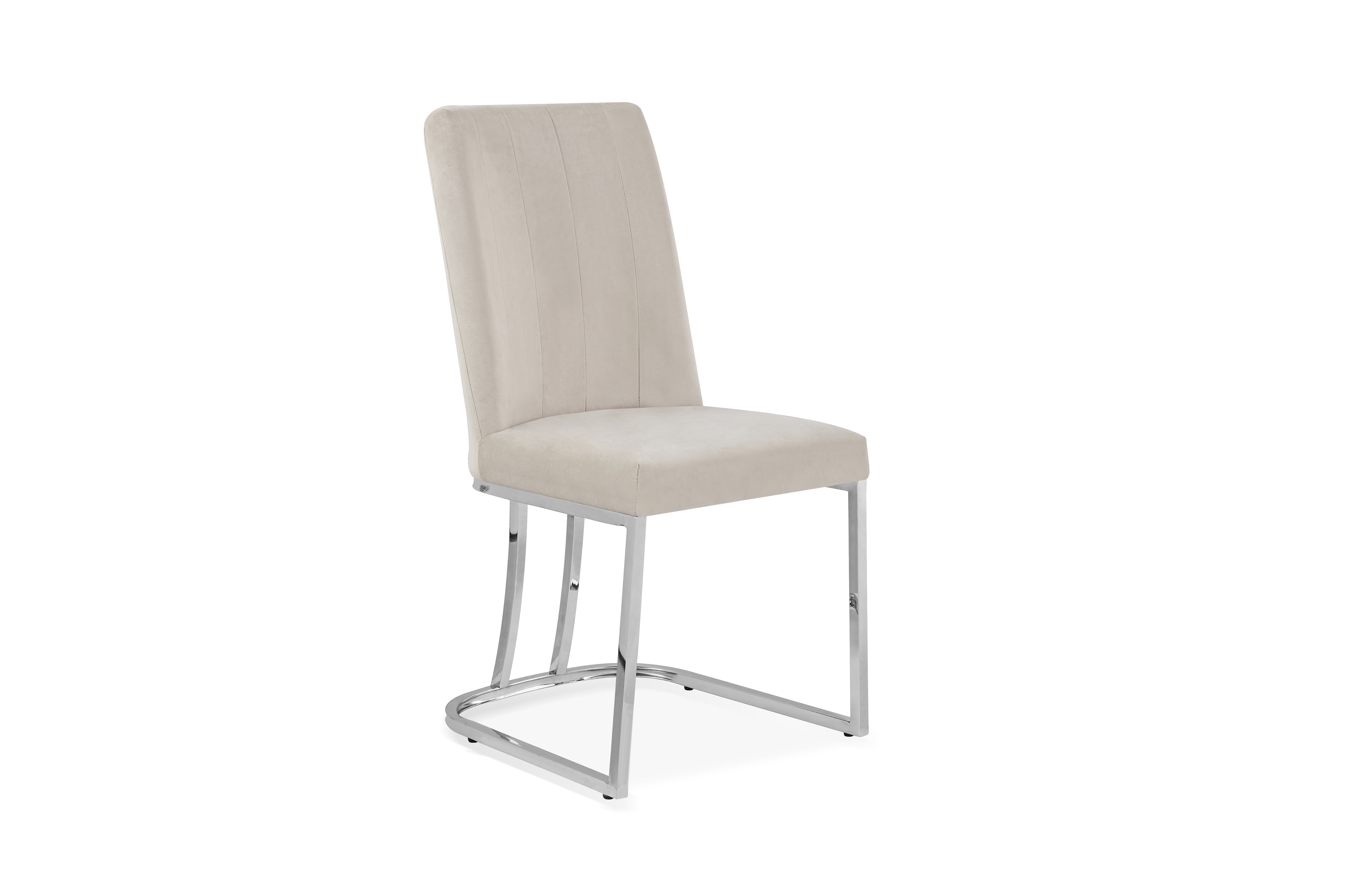 Стул обеденный Пресли DC-3024, 42х44х92, бежевый/серебро