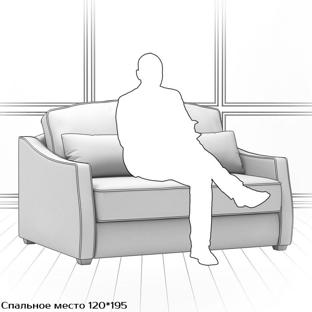 Диван Infante DIf-I-160-K03-KaB38-B39