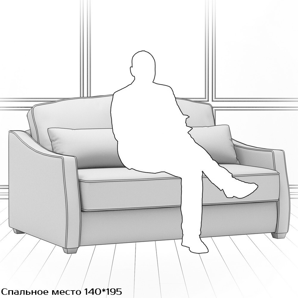 Диван Infante DIf-I-160-K03-KaB03-0410