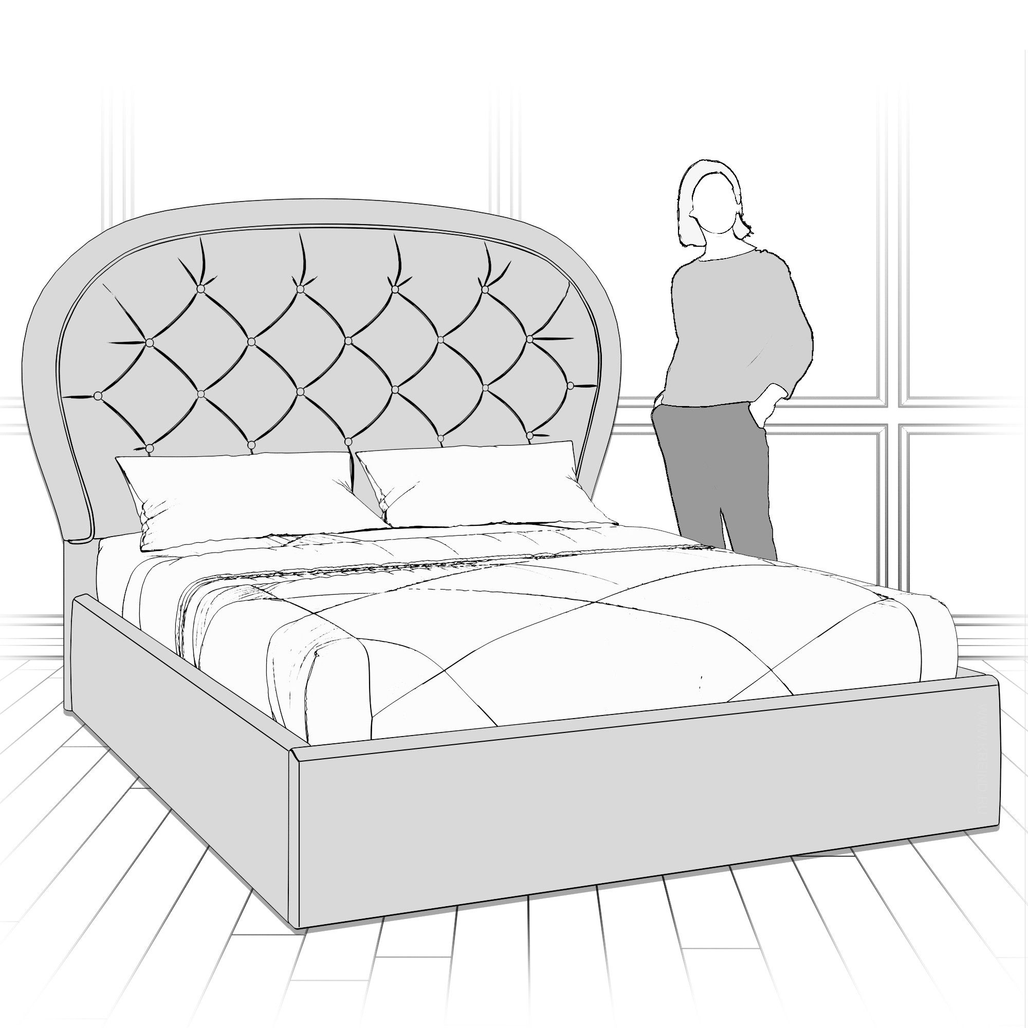 Кровать с подъемным механизмом K50-1600-B12