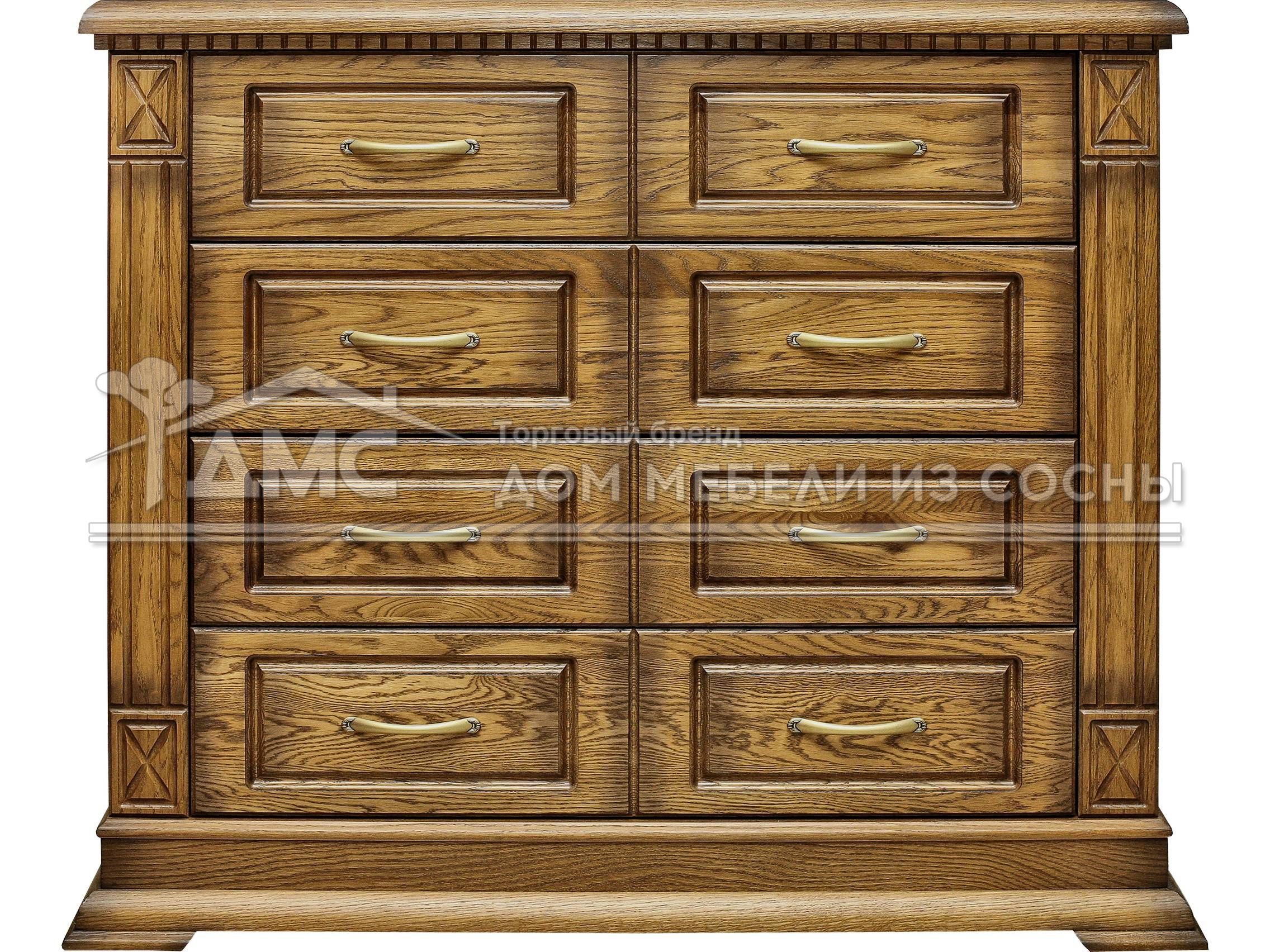 Комод с 8 ящиками сосна Флоренция
