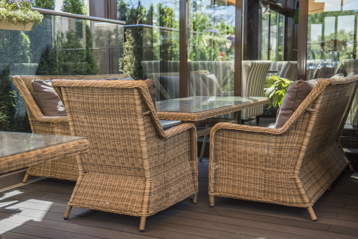 "Глиссандо" кресло плетеное из искусственного ротанга, цвет соломенный