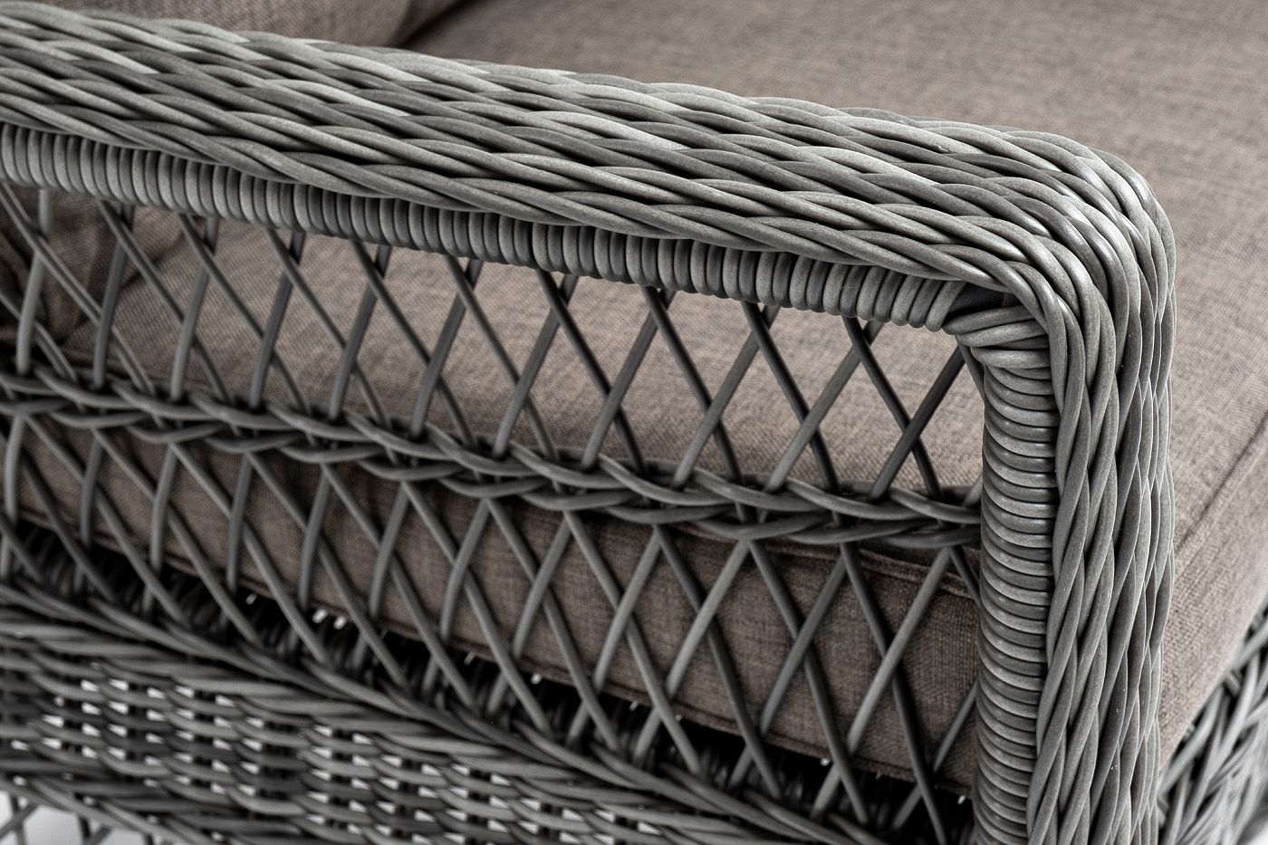 "Грандинелли" кресло из искусственного ротанга, цвет графит