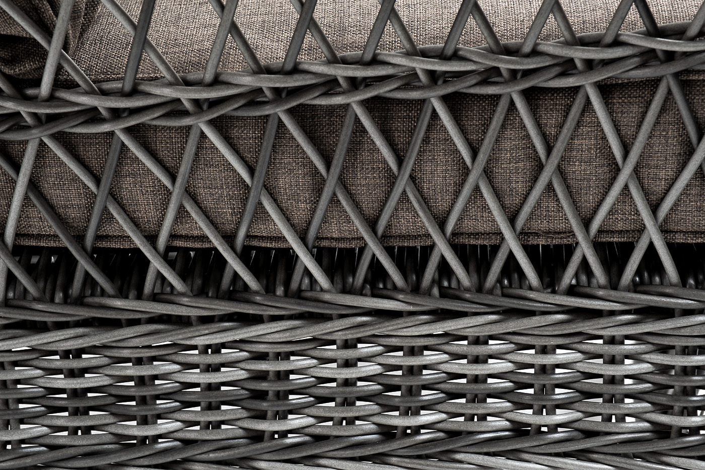 "Грандинелли" кресло из искусственного ротанга, цвет графит