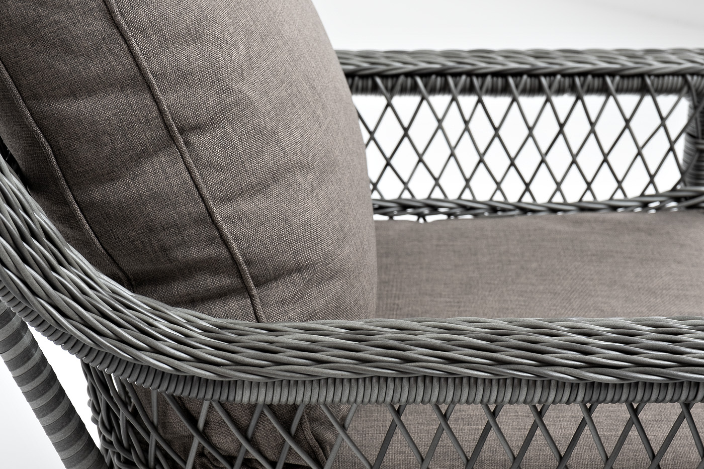 "Грандинелли" кресло из искусственного ротанга, цвет графит