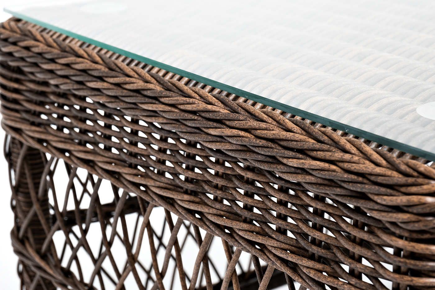 "Грандинелли" стол журнальный из искусственного ротанга, цвет коричневый