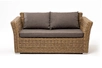 "Капуто" диван из искусственного ротанга (гиацинт) двухместный, цвет соломенный