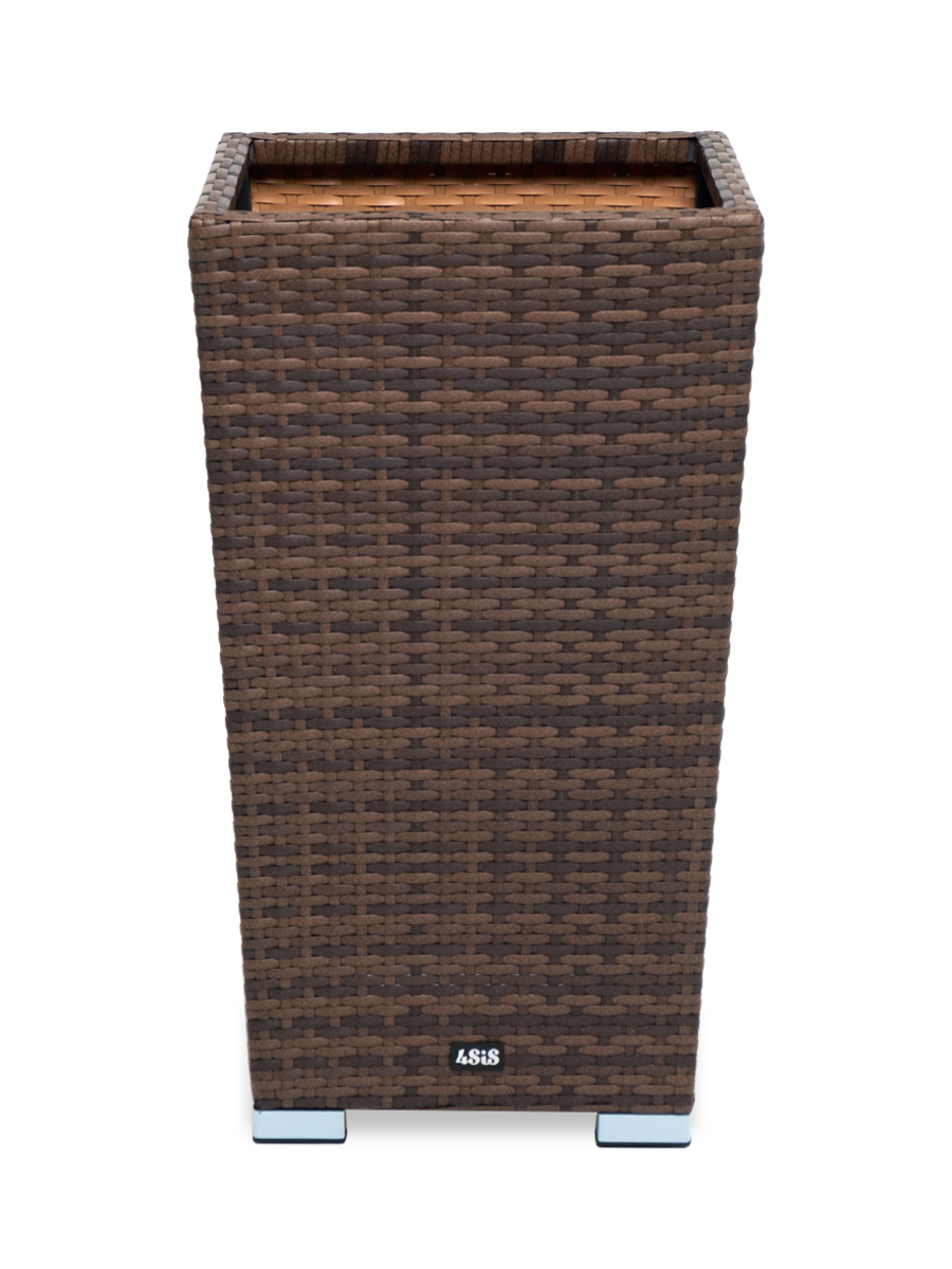 "Капуто" кашпо для цветов плетеное из искусственного ротанга, цвет коричневый