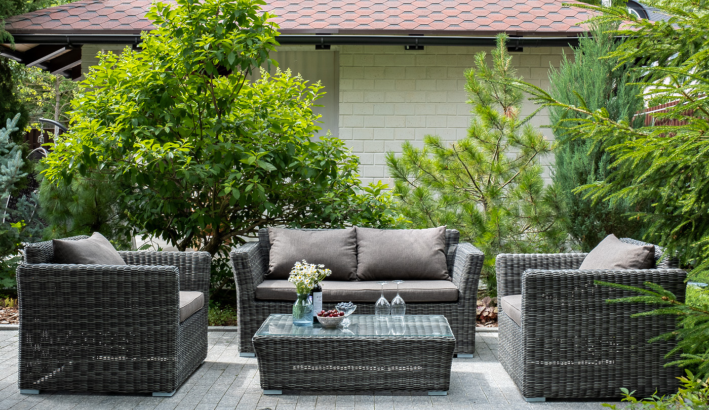 "Капуто" кресло из искусственного ротанга, цвет графит