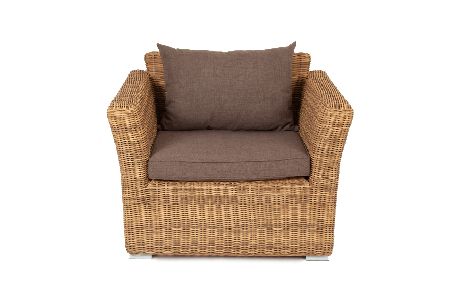 "Капуто" кресло из искусственного ротанга, цвет соломенный