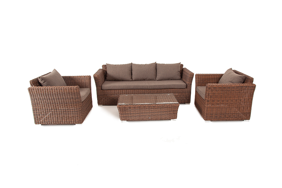 "Капуто" лаунж-зона из искусственного ротанга, цвет коричневый