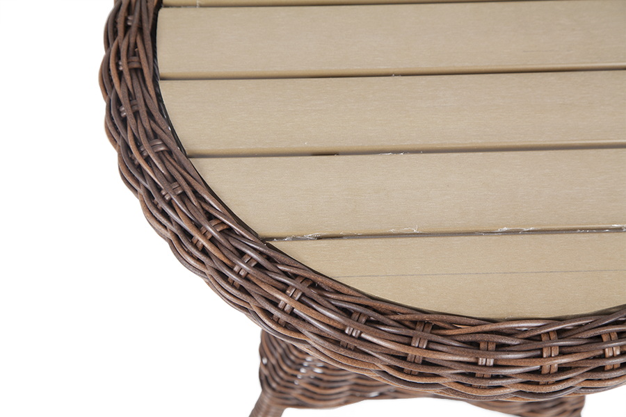 "Равенс" кофейный стол из искусственного ротанга, цвет коричневый